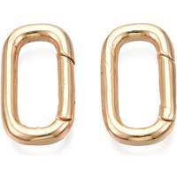 Brass Spring Gate Rings, Oval, 18K Gold Plated, Cadmium Free — Jewelry Findings