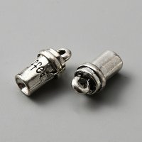Charms en alliage de style tibétain, tasse de café 3D en argent antique — Breloques et pendentifs