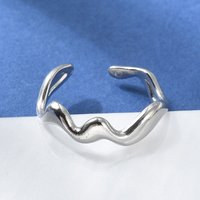 Bague ouverte en acier inoxydable 304 non ternissante pour femmes — Bijoux fantaisie