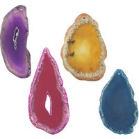 Natural Agate Pendants - Dyed & Heated Charms, Mixed Colors — Charms & Pendants