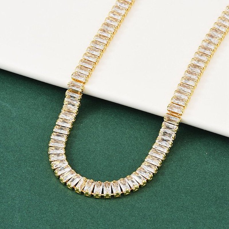 Cubic Zirconia Classic Tennis Necklace for Women — Pendant Necklace