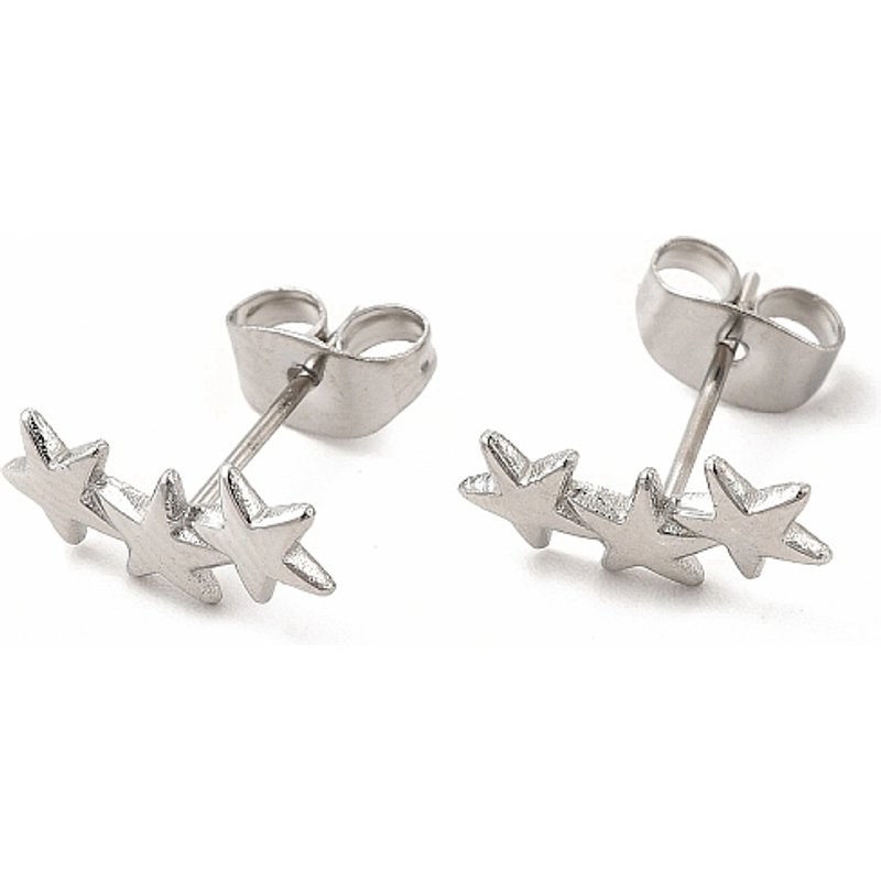 Boucles d'oreilles étoile en acier inoxydable 304 sans ternissement — Bijoux fantaisie