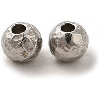 Perles rondes en acier inoxydable 201, non ternissables, 5mm, trou de 1.5mm — Perles à bijoux