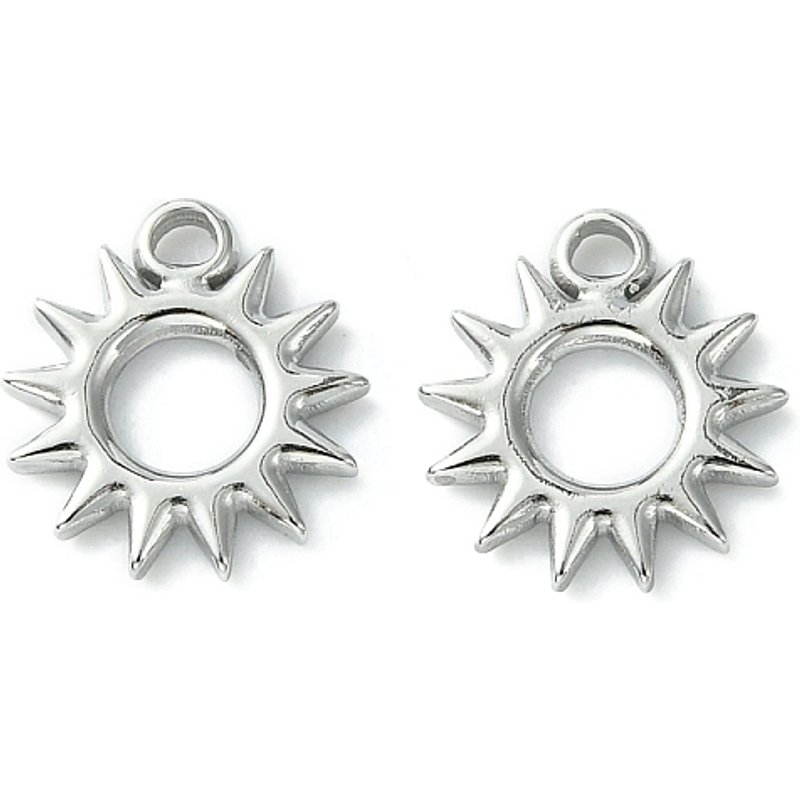 Charms Solaires en Acier Inoxydable 304, Non-Tarnish, 12x11mm — Breloques et pendentifs