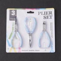 Steel Pliers Set with Plastic Handles - 3 Pieces — Jewelry Making Tools