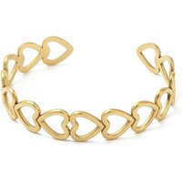 Bracelet ouvert en acier inoxydable 304 plaqué or 18K pour femmes — Bracelet Femme
