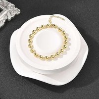 Rack Plating 18K Gold Plated Brass Ball Chain Bracelet for Women — Bracelet Women