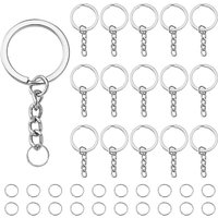 50Pcs Iron Split Key Rings and Open Jump Rings Set — Jewelry Findings