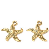 Pendentif étoile de mer en acier inoxydable 304 avec placage ionique — Breloques et pendentifs