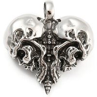 316L Surgical Stainless Steel Skull Charm Pendant, Antique Silver — Charms & Pendants