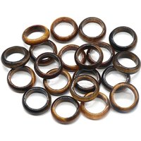 Bagues en Pierre Naturelle Oeil de Tigre - Diamètre Intérieur 18-20mm — Bijoux fantaisie