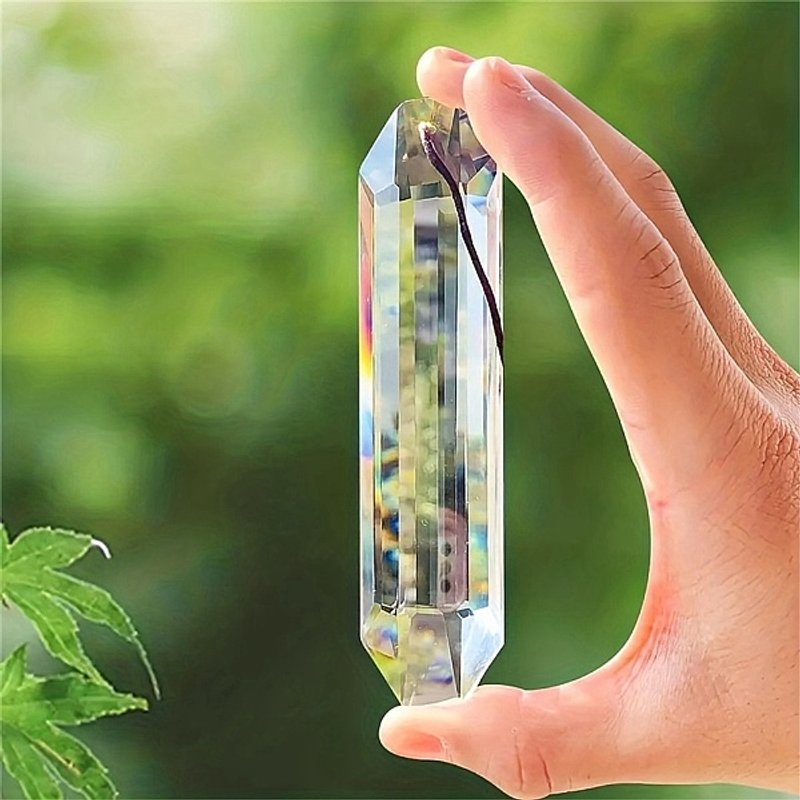 Glass Rectangle Pendant Decorations - Rainbow Maker Suncatchers — Wall Decor