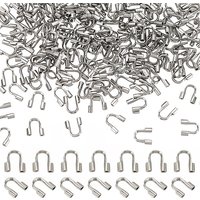 200Pcs Protecteurs et Gardiens de Fil en Acier Inoxydable, 5x4.5x1.2mm — Accessoires pour bijoux