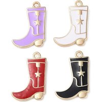 Charms en Émail en Alliage de Plating Rack - Bottes Dorées Multicolores — Breloques et pendentifs