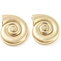 Rack Plating Brass Spiral Shell Pendant - 18K Gold Plated — Charms & Pendants