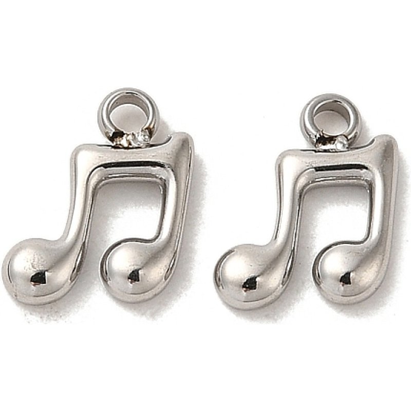 Charm en Acier Inoxydable 304 en Forme de Note de Musique — Breloques et pendentifs