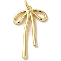 Brass Bowknot Pendant, 18K Gold Plated, Cadmium & Lead Free — Charms & Pendants
