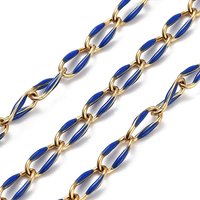 Ion Plating 304 Stainless Steel Twisted Oval Link Chains, 16.40 Feet