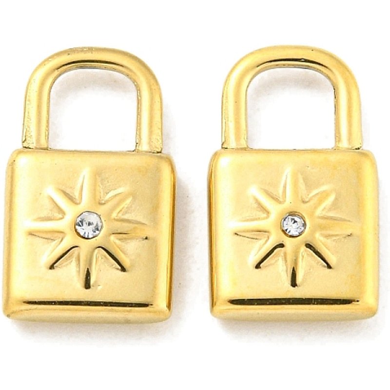 Charms en acier inoxydable 304 avec plaquage PVD et strass — Breloques et pendentifs