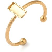 Ion Plating 304 Stainless Steel Open Cuff Ring Components — Jewelry Findings