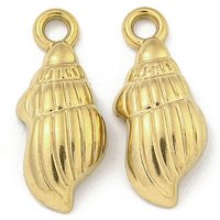 Pendentif en acier inoxydable 304 avec charme conque — Breloques et pendentifs