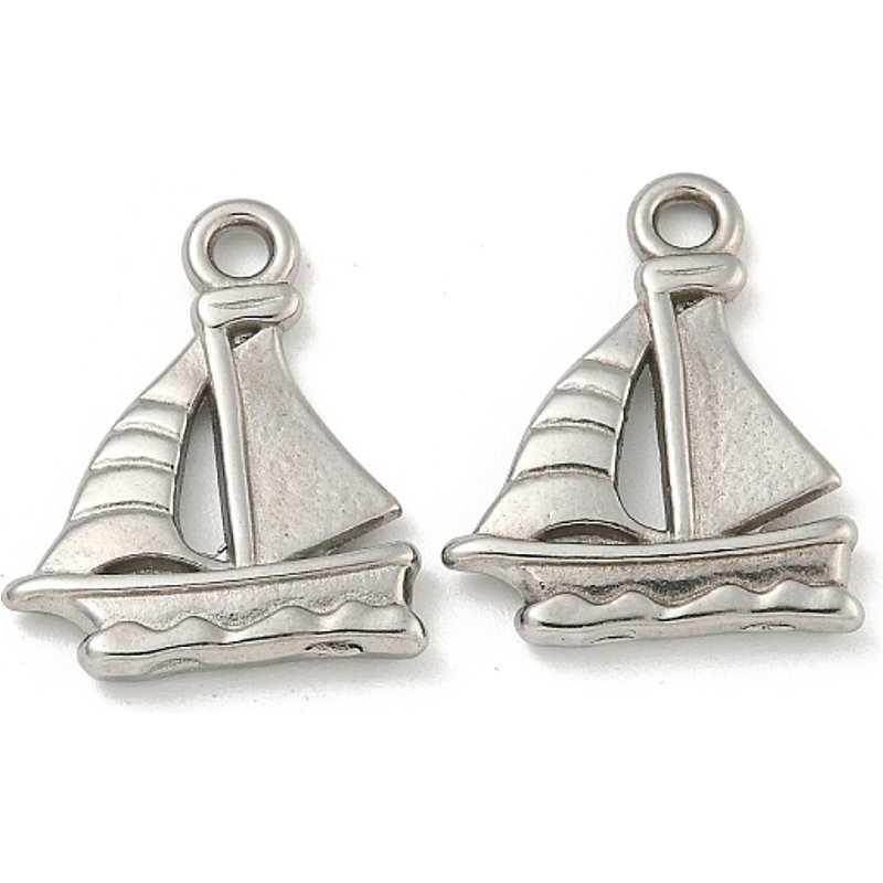 Non-Tarnish 304 Stainless Steel Sailboat Charms