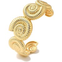 Bracelets ouverts en laiton conch Rack Plating, plaqué or 18K — Bracelet Femme