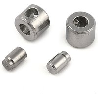 Perles à sertir en acier inoxydable 304, Colonne, 3x2.5mm, Trou 1.2mm — Perles à bijoux