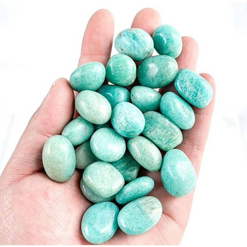 Pierres de guérison en amazonite naturelle pour équilibrage Reiki, 50g/ensemble — Masseurs du visage et des yeux