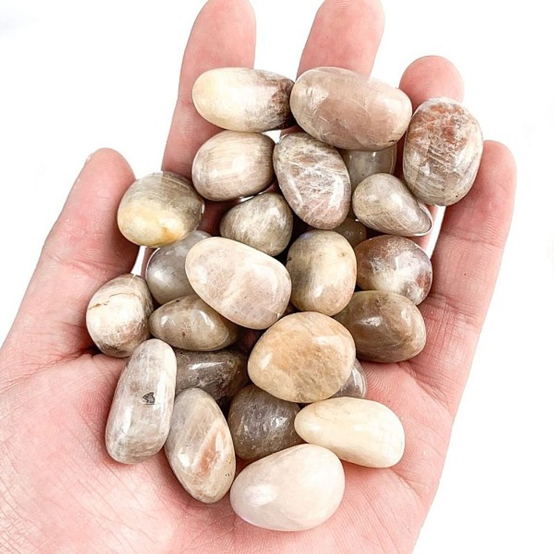Pierres de Lune Naturelles pour Équilibrage Reiki, 50g/ensemble — Masseurs du visage et des yeux