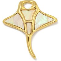 Ion Plating 304 Stainless Steel Pave Paua Shell Fish Charms — Charms & Pendants