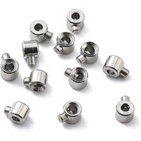 Perles à écraser en acier inoxydable 304, perles rondelles — Perles à bijoux