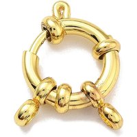 Ion Plating Stainless Steel Spring Ring Clasps, 18K Gold Plated — Jewelry Findings