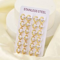 Boucles d'oreilles Huggie en acier inoxydable 304 avec plaquage PVD — Boucles d'oreilles créoles