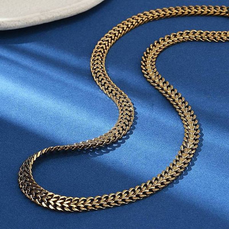 Collier en chaîne de blé en acier inoxydable 304 Ion Plating pour femmes — Collier pendentif