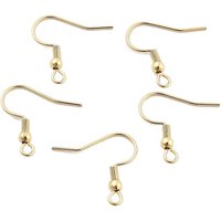 Crochets d'oreilles en acier inoxydable chirurgical 316 avec plaquage en or 18K — Accessoires pour bijoux