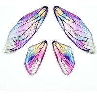 Butterfly's Wing Epoxy Resin Pendant with Gold Foil and Glitter — Charms & Pendants