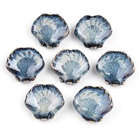 Handmade Porcelain Shell Beads, Light Blue, 25-27mm — Jewelry Beads