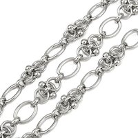 Chaines ovales en acier inoxydable 304, non soudées, rouleau de 16,40 pieds