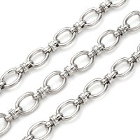 Chaînes ovales en acier inoxydable 304, non soudées, 9x7x1.5mm