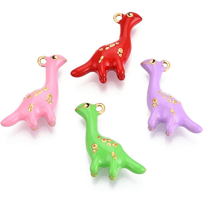 Pendentif Dinosaur en Acier Inoxydable 304 avec Plaquage en Or 14K — Breloques et pendentifs
