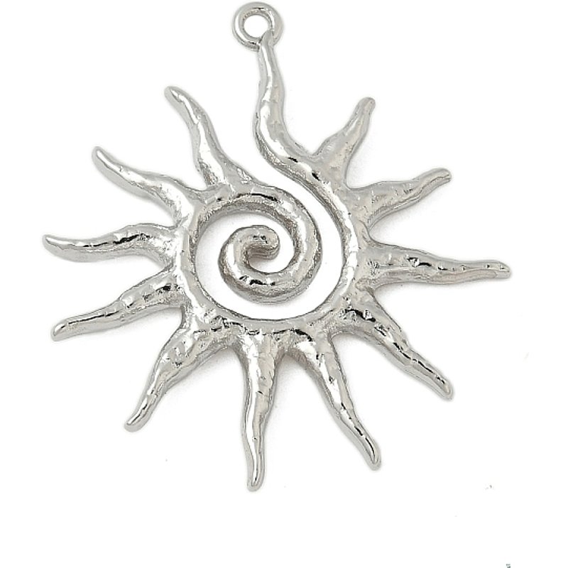 Pendentif en laiton, charme soleil, plaqué durable, sans cadmium ni plomb — Breloques et pendentifs