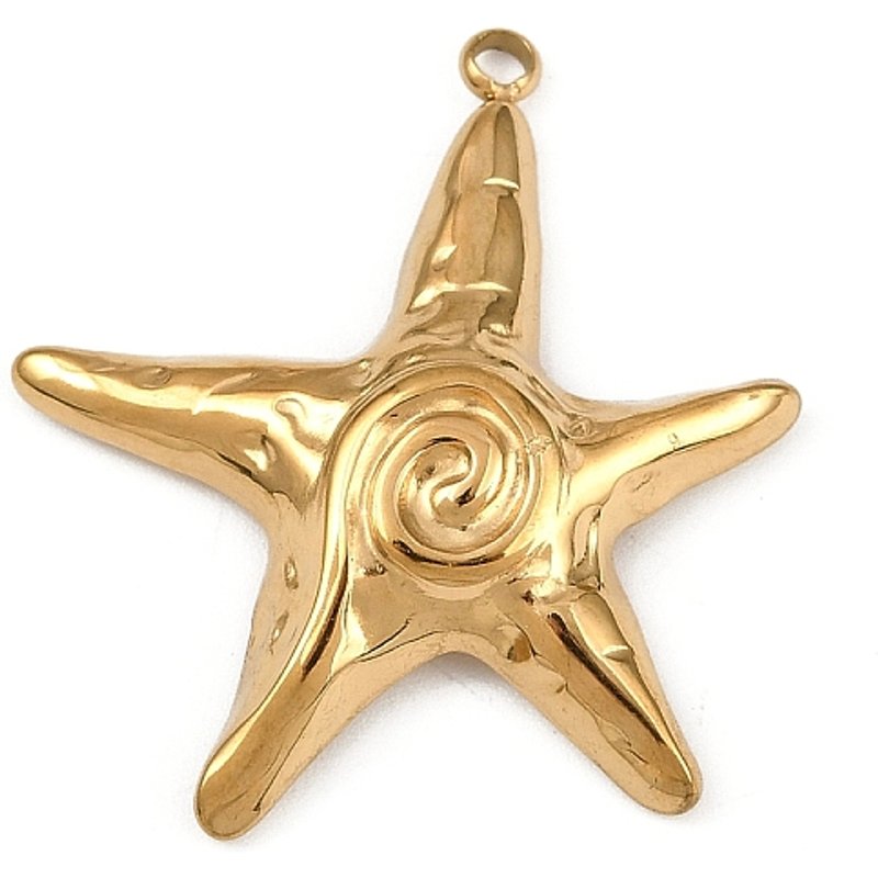 Pendentif Étoile de Mer en Acier Inoxydable 304 Doré — Breloques et pendentifs