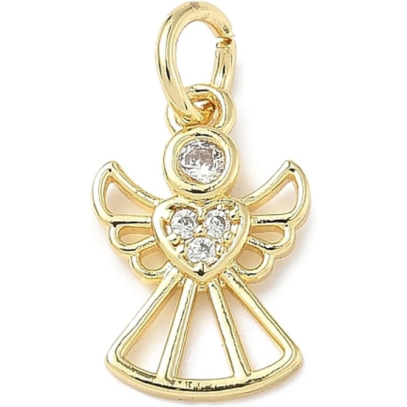 Charm en zircon cubique micro pavé en laiton avec anneau — Breloques et pendentifs
