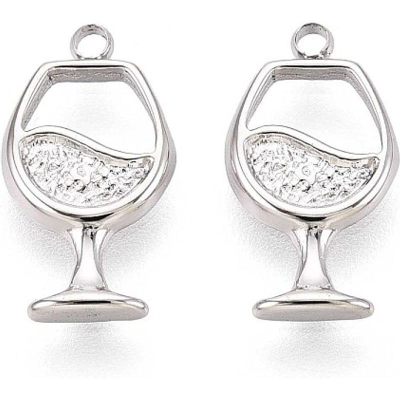 Charmant en acier inoxydable 304 - Charmant de verre à vin — Breloques et pendentifs
