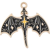 Pendentif en Émail Alliage, Dragon, Design Étoile Dorée — Breloques et pendentifs