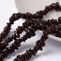 Brins de perles de grenat naturel, chips, 5-8mm, 32 pouces — Perles à bijoux