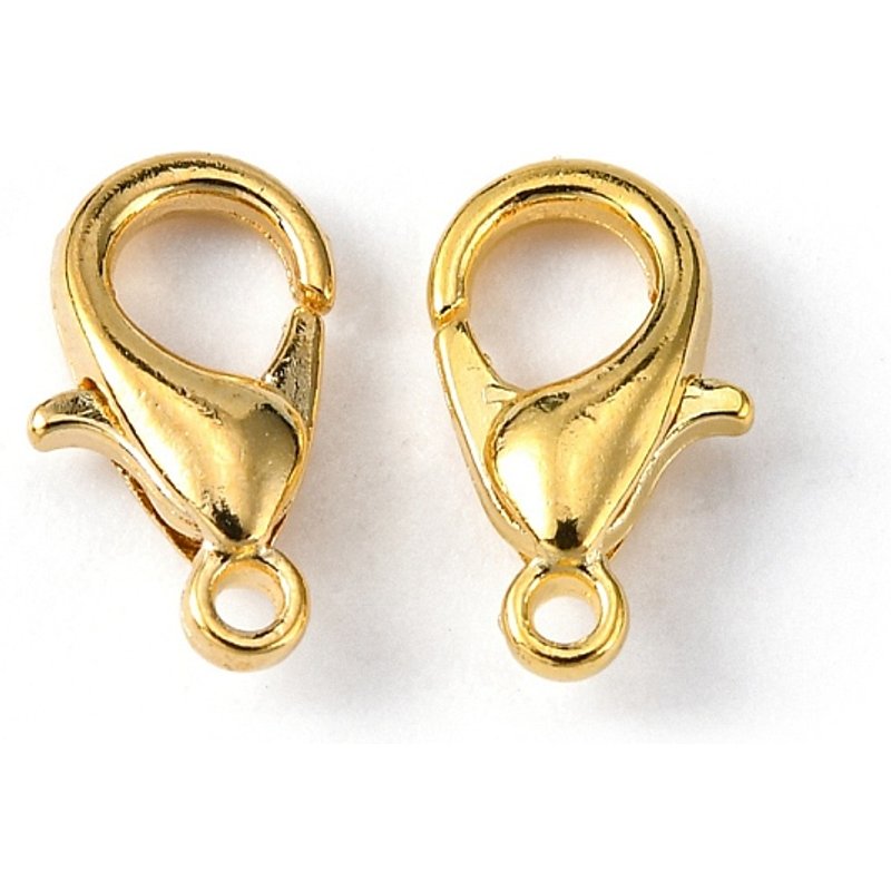 Attaches de type homard en alliage de zinc, attaches de type perroquet, dorées — Accessoires pour bijoux