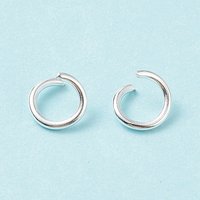 Anneaux Brisés Ouverts, Fer, Plaqué Argent, 6x0.9mm, 9000pcs — Accessoires pour bijoux