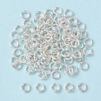 Anneaux Brisés en Laiton, Sans Cadmium, Sans Plomb, Argent, 5x1mm — Accessoires pour bijoux